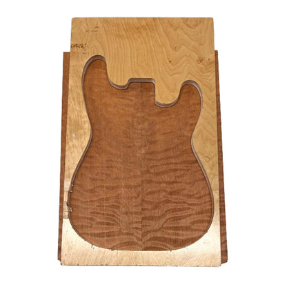 Quilted Figured Flame Cherry Mahogany  Drop Top 20-1/2&quot; x 7-1/2&quot; x 3/8&quot; 
