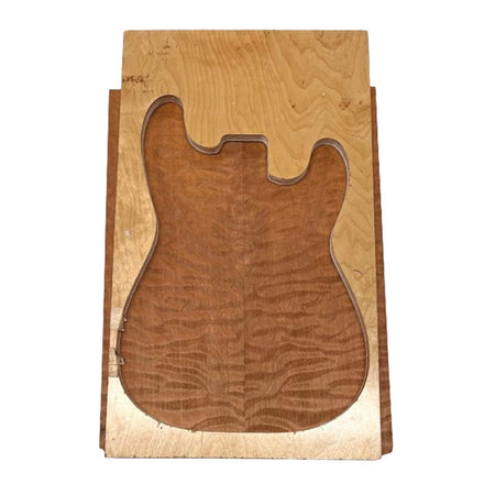 Quilted Figured Flame Cherry Mahogany  Drop Top 20-1/2" x 7-1/2" x 3/8" #130 - Exotic Wood Zone 