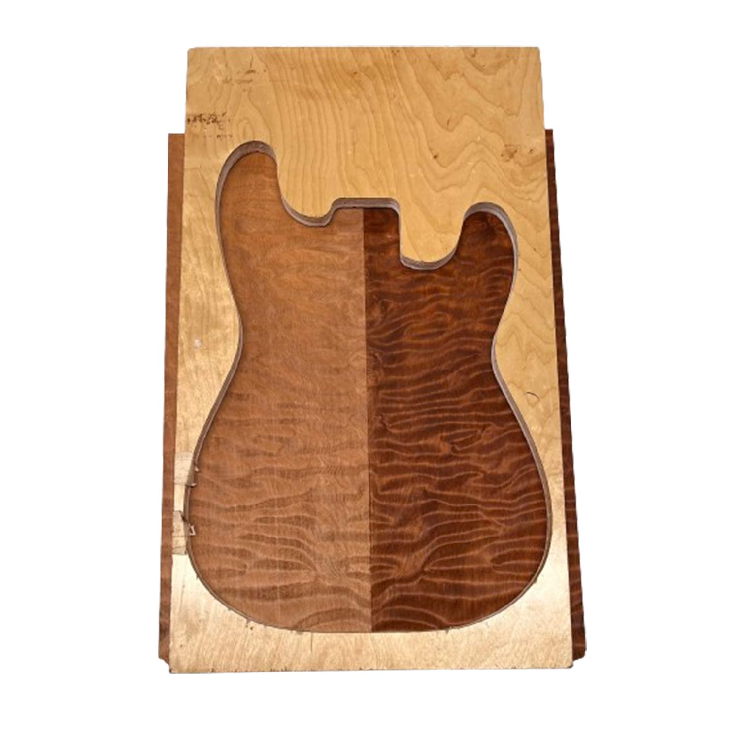 Quilted Figured Flame Cherry Mahogany  Drop Top 20-1/2&quot; x 7-1/2&quot; x 3/8&quot; 