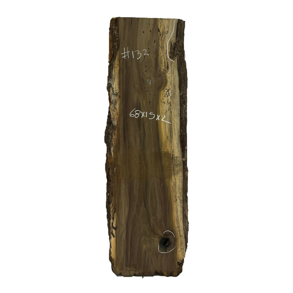 Hermosas y raras losas/galletas de borde vivo de madera negra africana - 24"x24-1/2"x3", #220