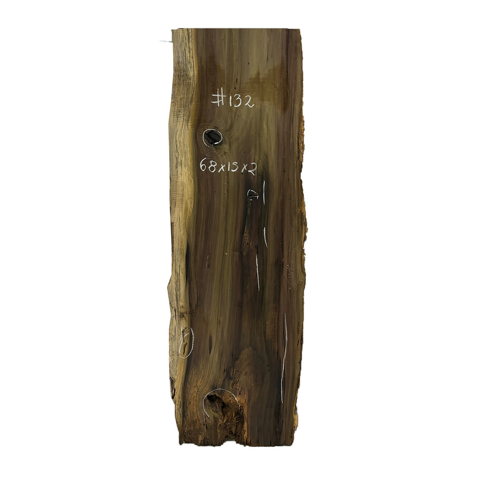 Black Walnut Lumber Live Edge Slab - 68"x 15" x 2" #132