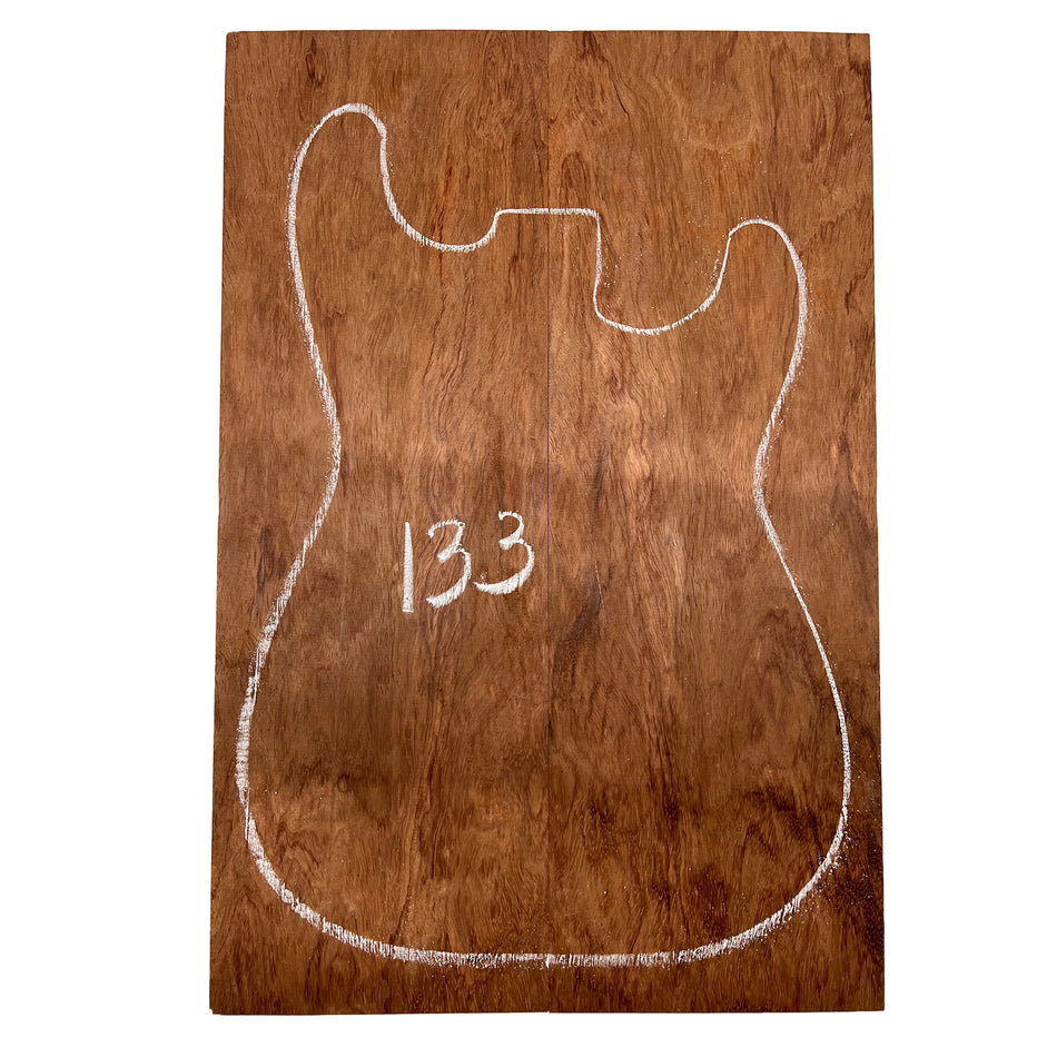 Bubinga Bookmatched Drop Tops para guitarra 21" x 7-3/4" x 5/8" #10