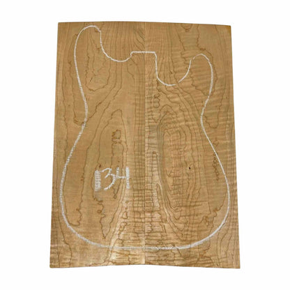 Flame Maple Guitar Carved Top 20&quot; x 7&quot; x 1&quot; 