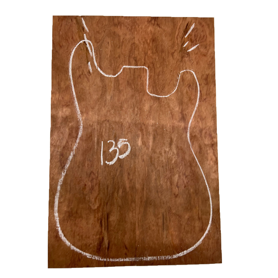 Bubinga Bookmatched Drop Tops para guitarra 21" x 7-3/4" x 5/8" #10