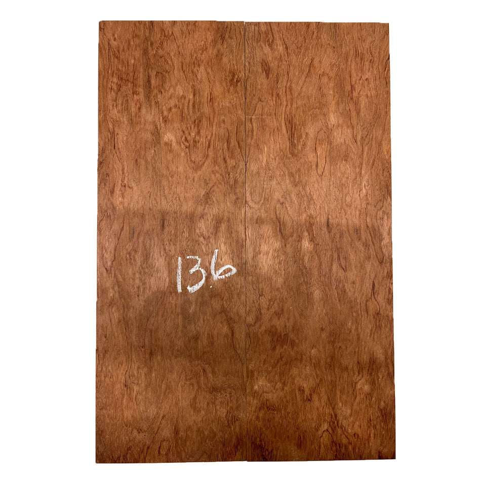 Bubinga Bookmatched Drop Tops para guitarra 21" x 7-3/4" x 5/8" #10