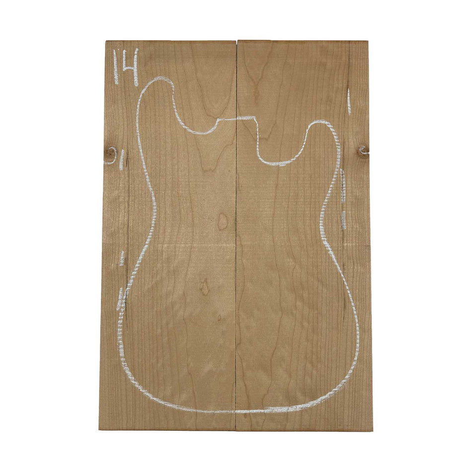 Ambrosia Maple Bookmatched Explorer Juego de tapa abatible para guitarra - 28" x 9" x 1/4"