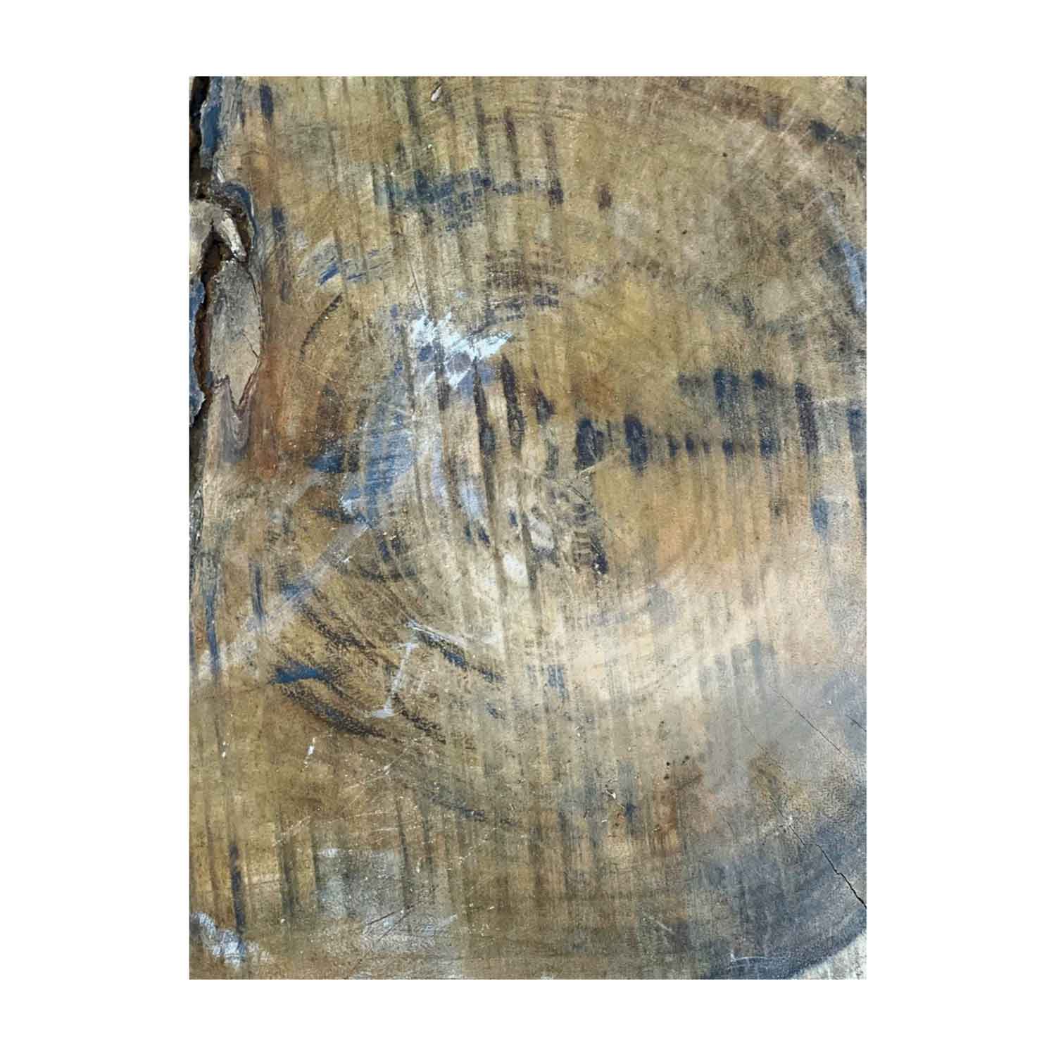 Hermosas y raras losas/galletas de borde vivo de madera negra africana - 24&quot;x24-1/2&quot;x3&quot;, 