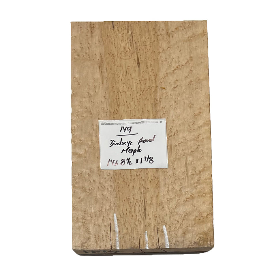 Birdseye Maple Lumber 14" x 8-1/2" x 1-7/8" #149