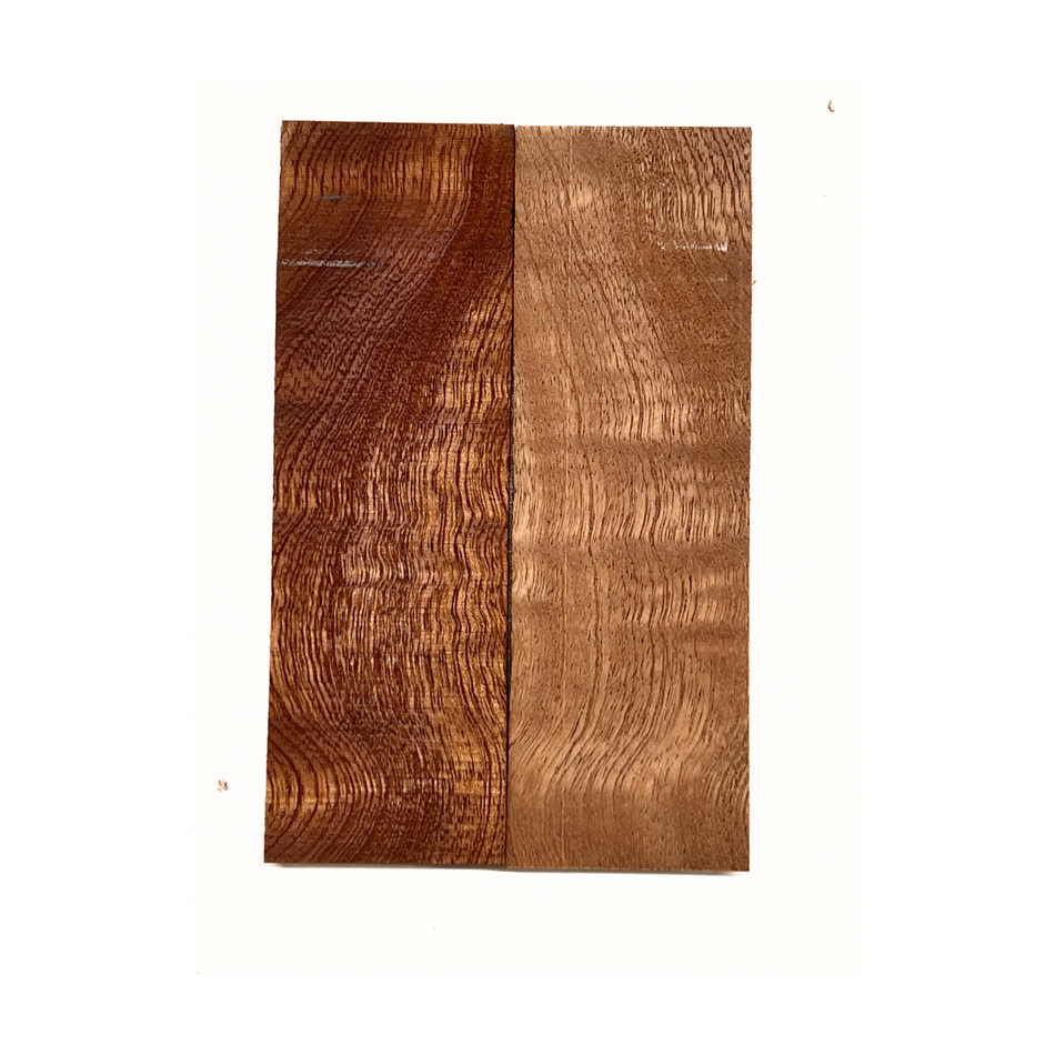 Quilted Curly Sapele Knife Wood Blanks/Knife Scales 5" x 1-1/2" x 3/8" - Exotic Wood Zone - Buy online Across USA 