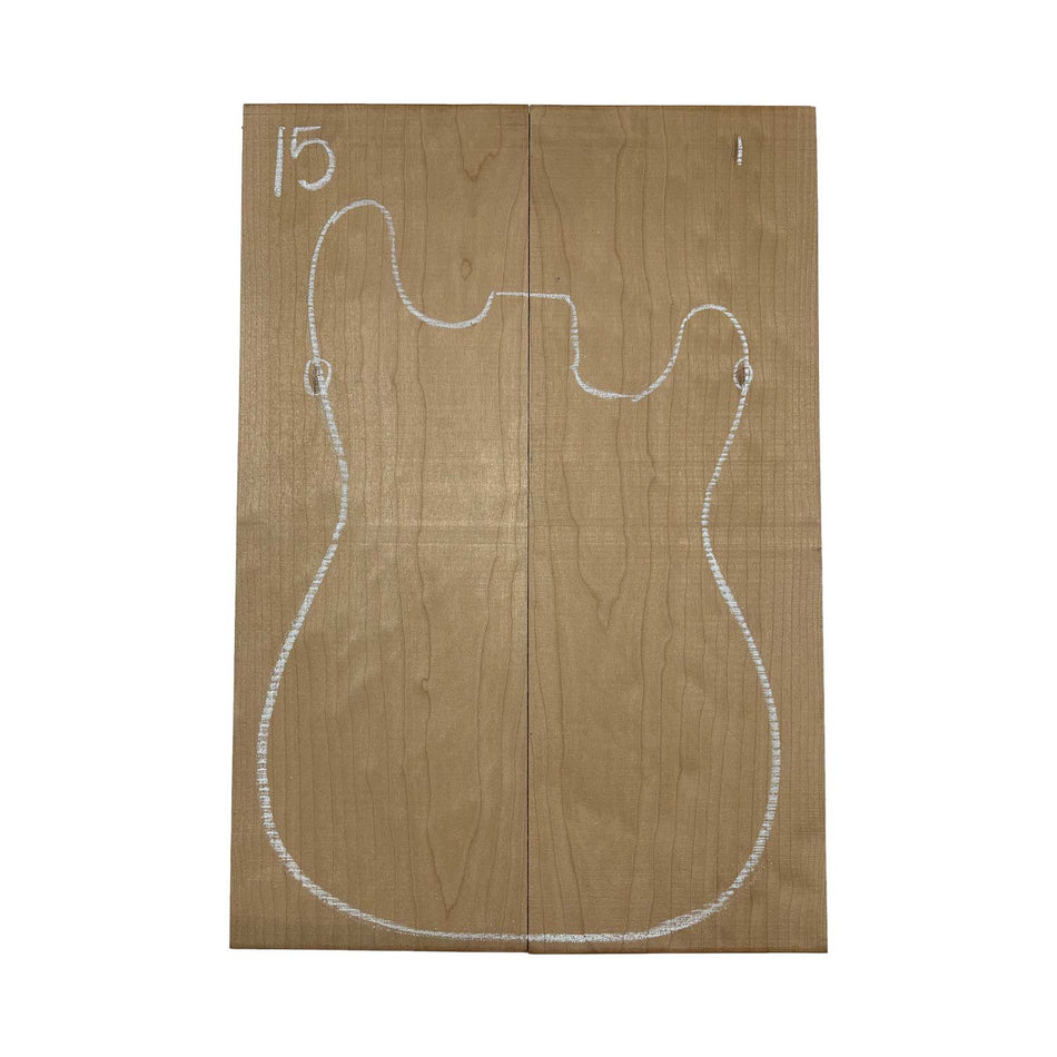 Ambrosia Maple Bookmatched Explorer Juego de tapa abatible para guitarra - 28" x 9" x 1/4"