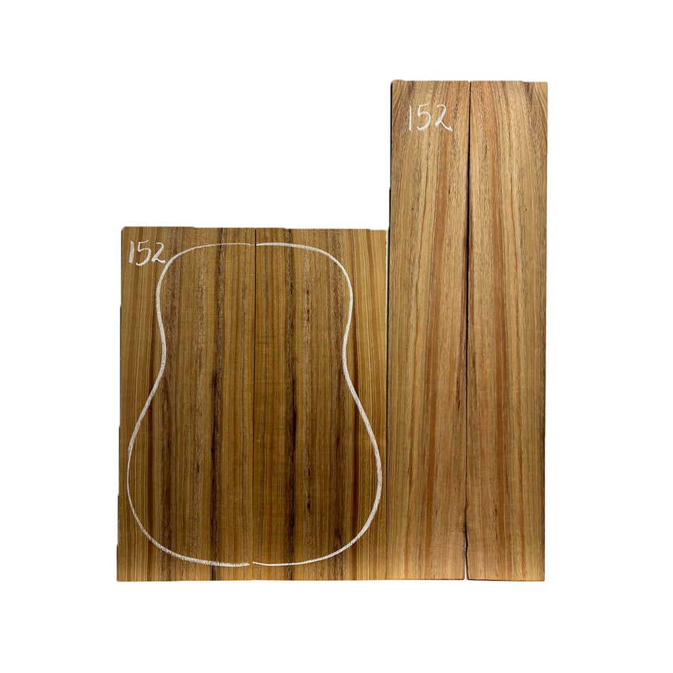 Flame Hawaiian Koa Dreadnought AAA Grade Guitar Back & Side Set #152