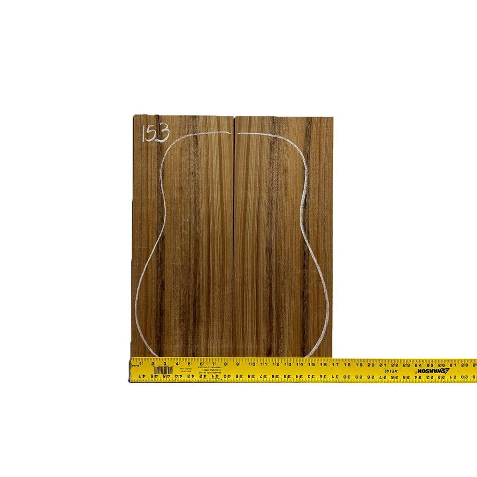 Flame Hawaiian Koa Dreadnought AAA Grade Guitar Back & Side Set #153