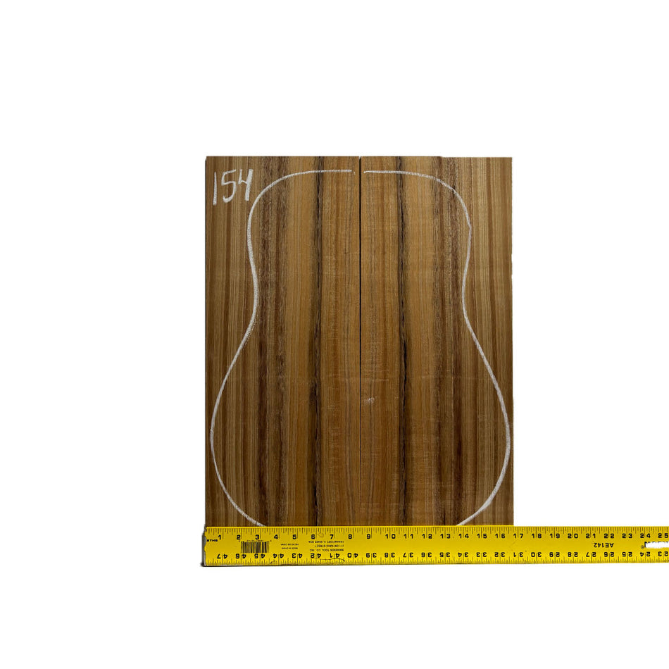 Flame Hawaiian Koa Dreadnought AAA Grade Guitar Back & Side Set #154