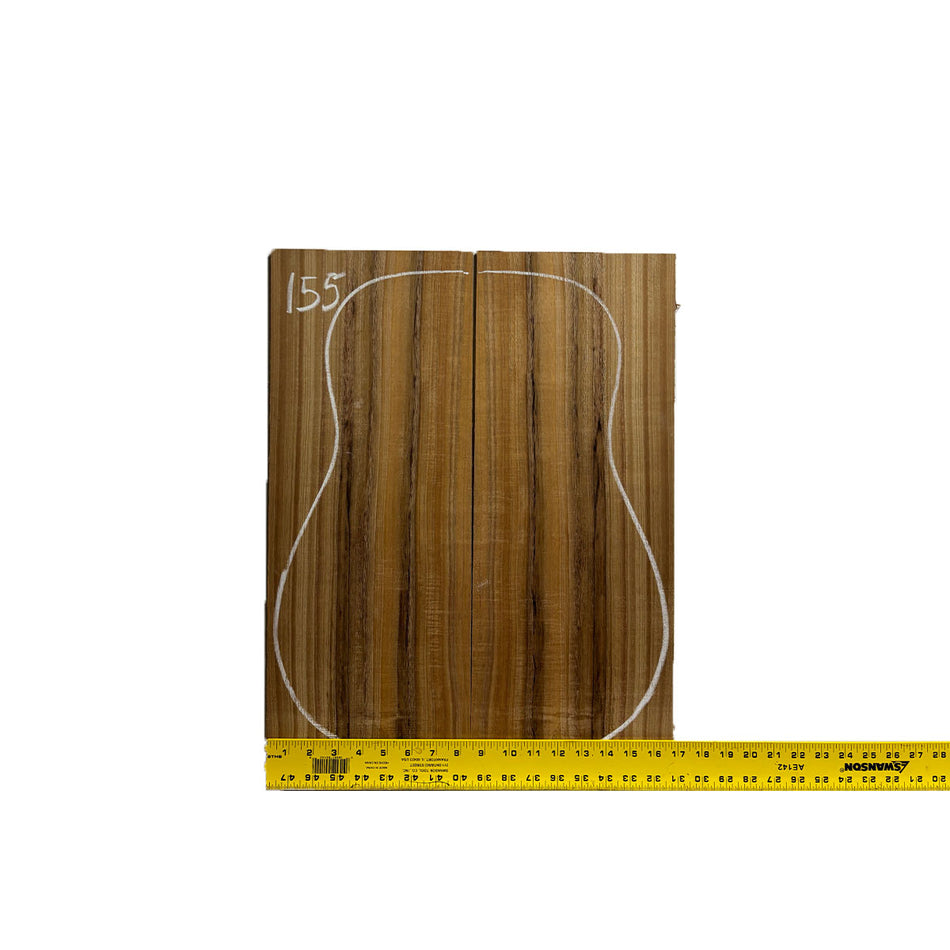 Flame Hawaiian Koa Dreadnought AAA Grade Guitar Back & Side Set #155