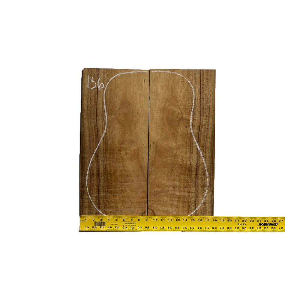 Flame Hawaiian Koa Dreadnought AAA Grade Guitar Back & Side Set #156