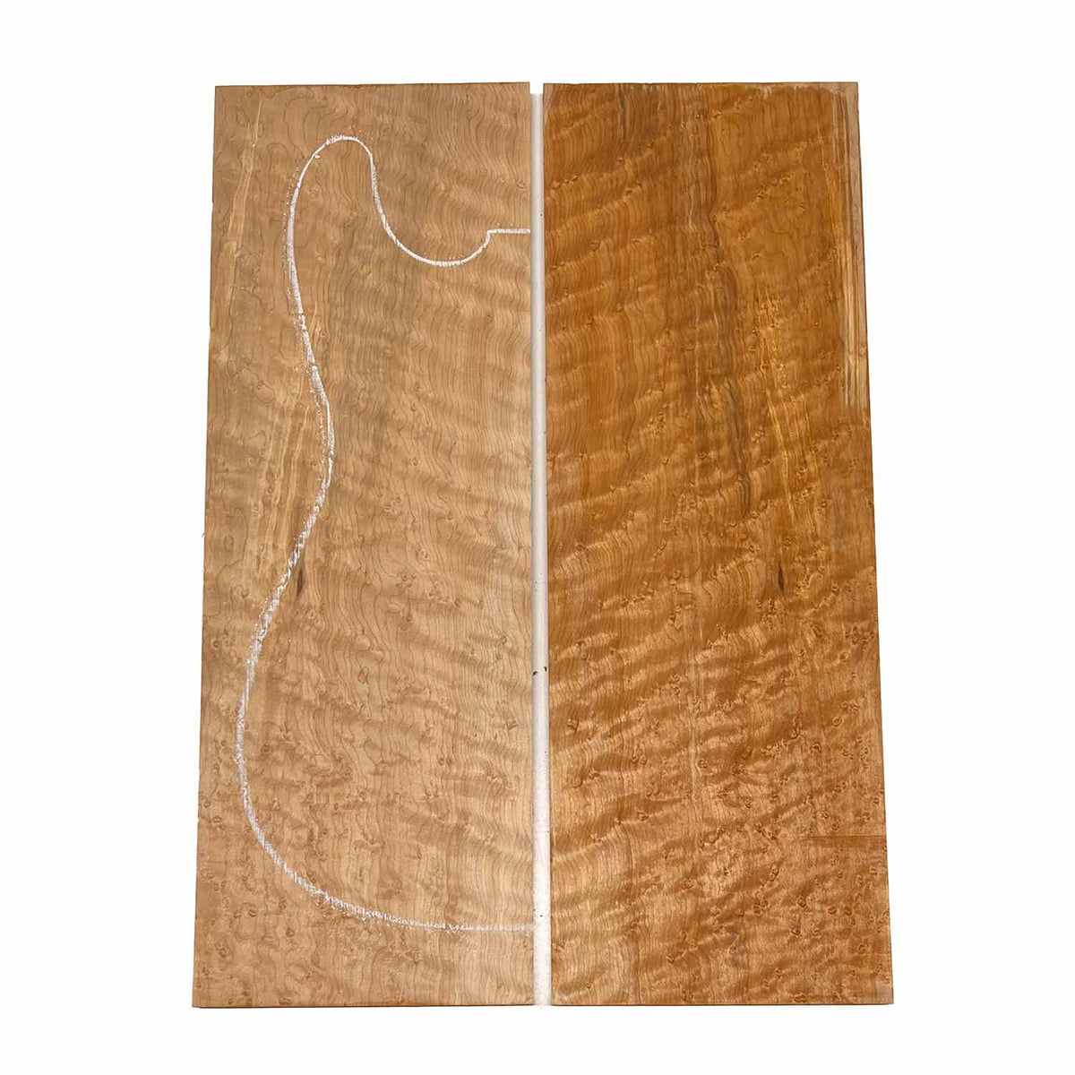 Curly Birdseye Maple Drop Top 21" x 7-1/4" x 3/8" #15-A - Exotic Wood Zone 