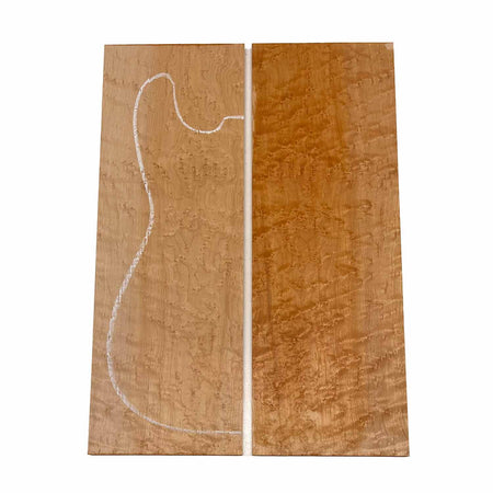 Curly Birdseye Maple Drop Top 21" x 7-1/4" x 3/8" #15-B - Exotic Wood Zone 