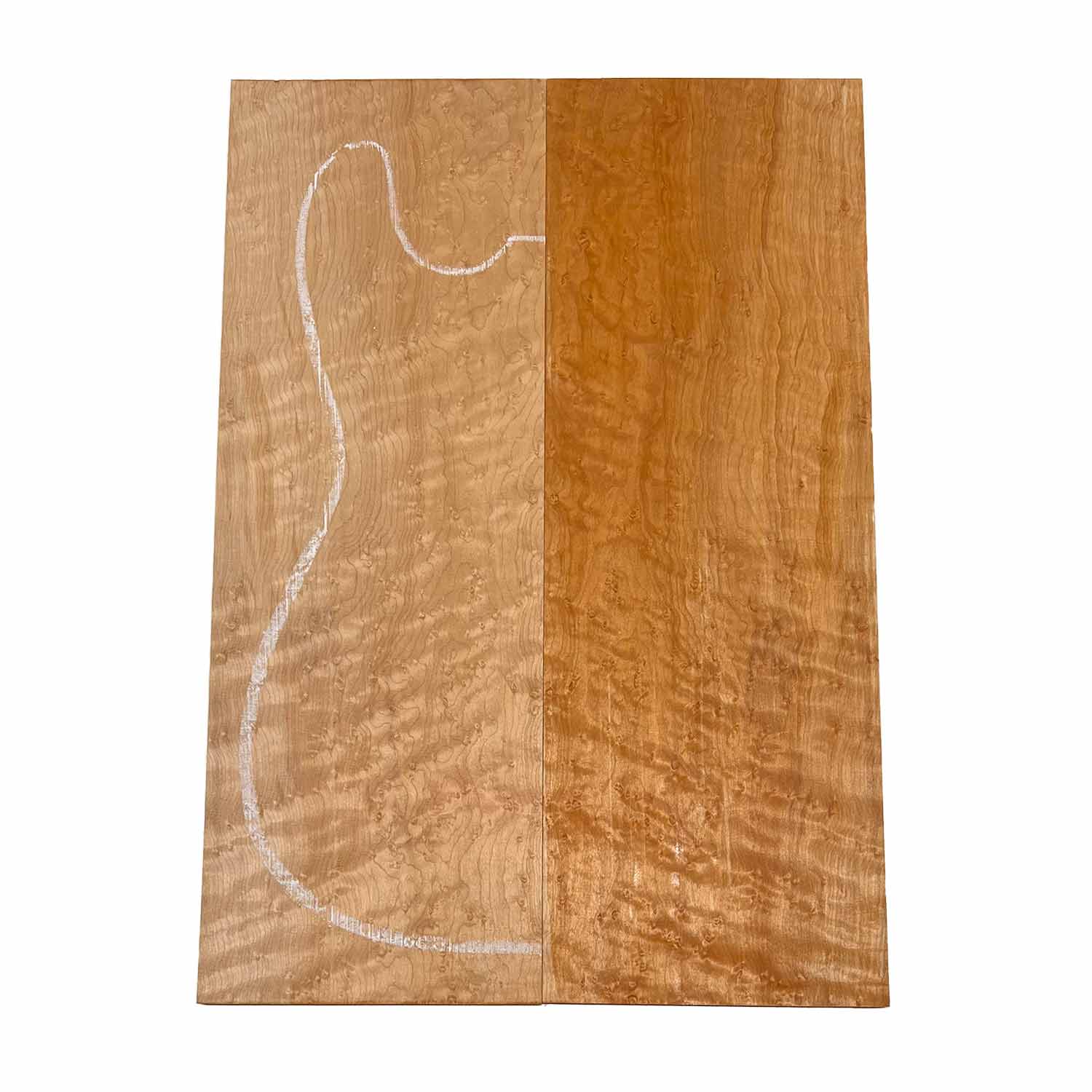 Curly Birdseye Maple Drop Top 21&quot; x 7-1/4&quot; x 3/8&quot; 