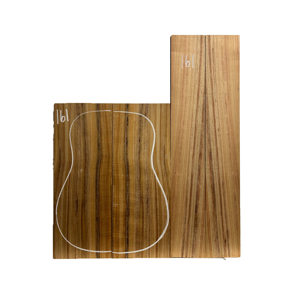 Flame Hawaiian Koa Dreadnought AAA Grade Guitar Back & Side Set #161