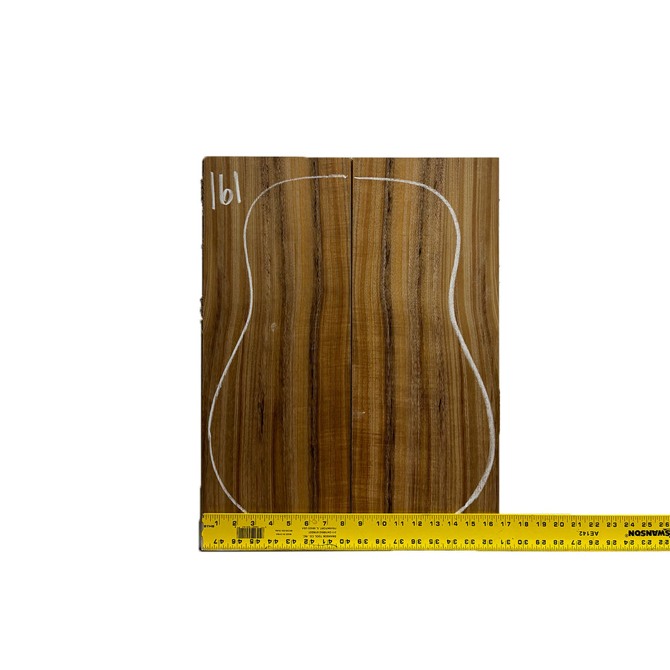 Flame Hawaiian Koa Dreadnought AAA Grade Guitar Back & Side Set #161