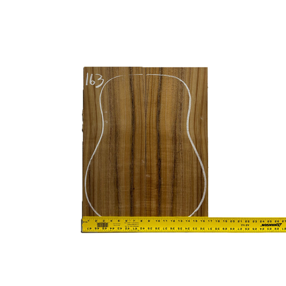 Flame Hawaiian Koa Dreadnought AAA Grade Guitar Back & Side Set #163