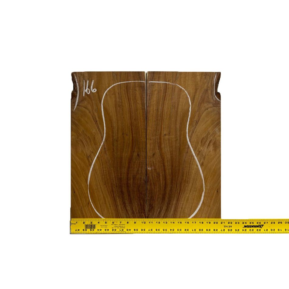 Flame Hawaiian Koa Dreadnought AAA Grade Guitar Back & Side Set #166