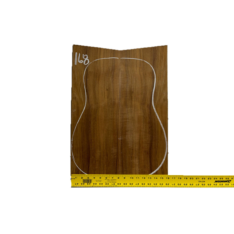 Flame Hawaiian Koa Dreadnought AAA Grade Guitar Back & Side Set #168