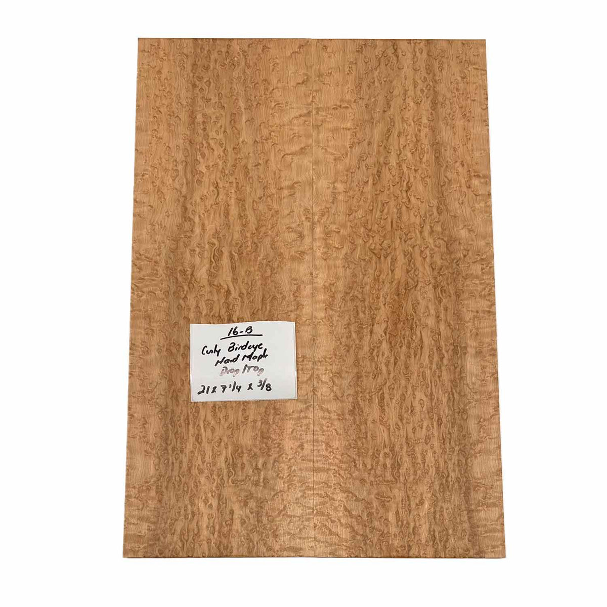 Curly Birdseye Maple Drop Top 21" x 7-1/4" x 3/8" #16-B - Exotic Wood Zone 