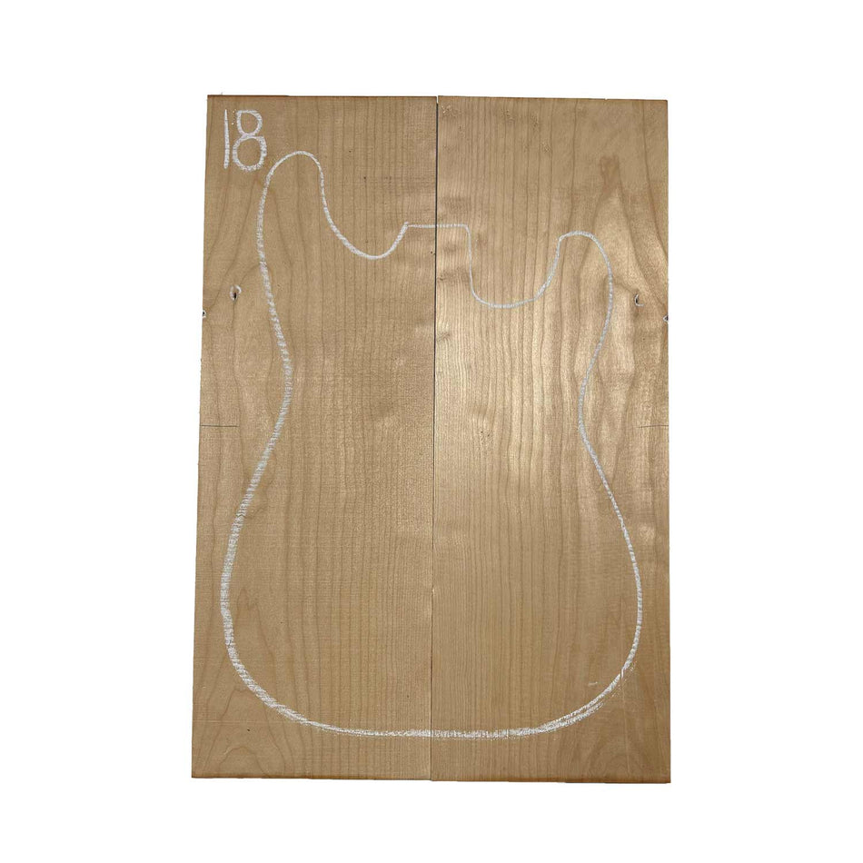 Ambrosia Maple Bookmatched Explorer Juego de tapa abatible para guitarra - 28" x 9" x 1/4"