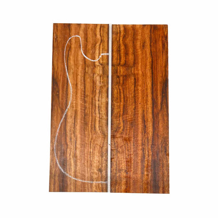 Flame Goncalo Alves  Drop Top 21" x 7" x 1/4" #181-A - Exotic Wood Zone 