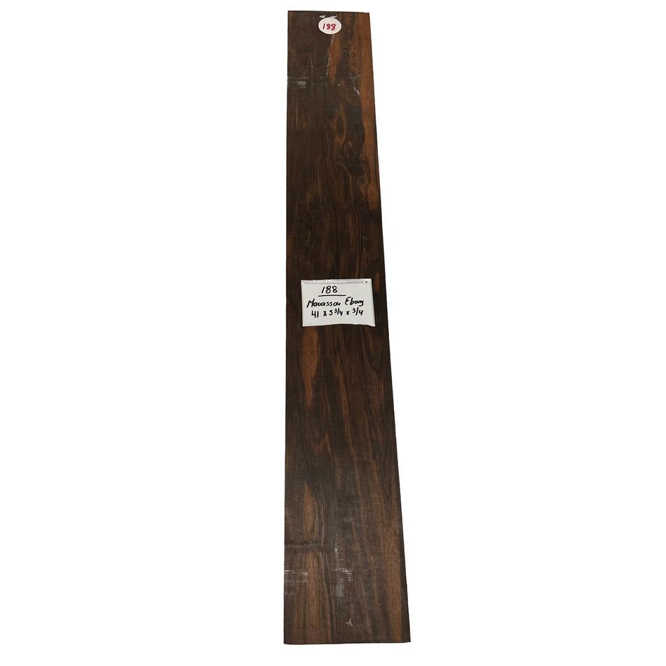 Macassar Ebony Lumber 41" x 5-3/4" x 3/4"  #188