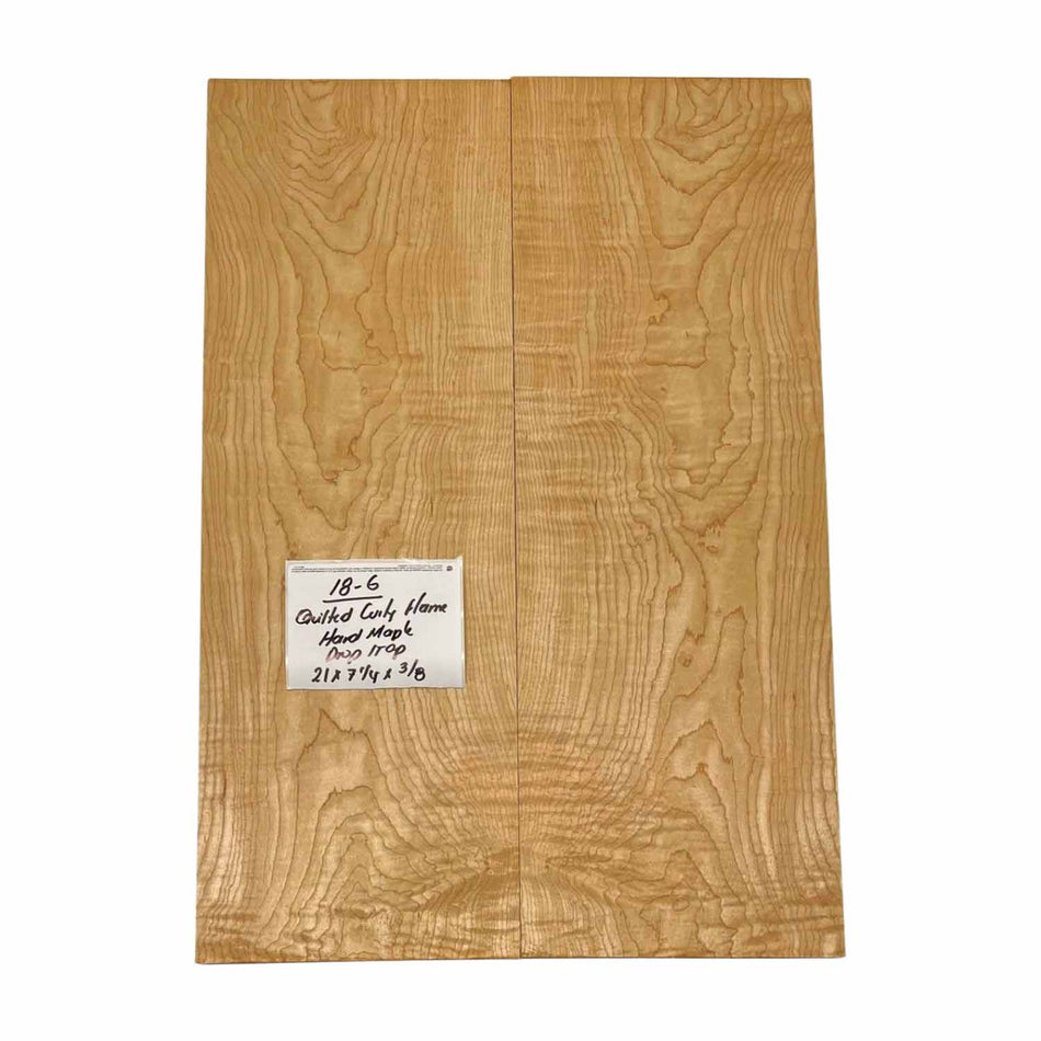 Quilted Curly Hard Maple Drop Top 21" x 7-1/4" x 3/8" #18 - G - Exotic Wood Zone 