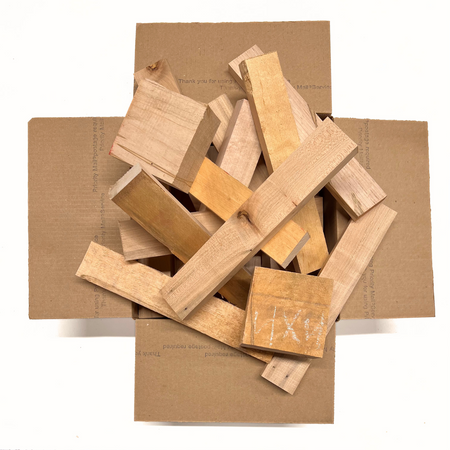 Box of Ambrosia Maple 12" x 12" x 6" Wood Scrap DIY Craft Carving Scroll Short Lumber Cutoff Boards - Exotic Wood Zone - Buy online Across USA 