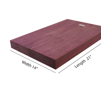 Purpleheart Guitar Body Blanks- 3 Pieces Glued, 21&quot; x 14&quot; x 2&quot; - Exotic Wood Zone - Buy online Across USA 