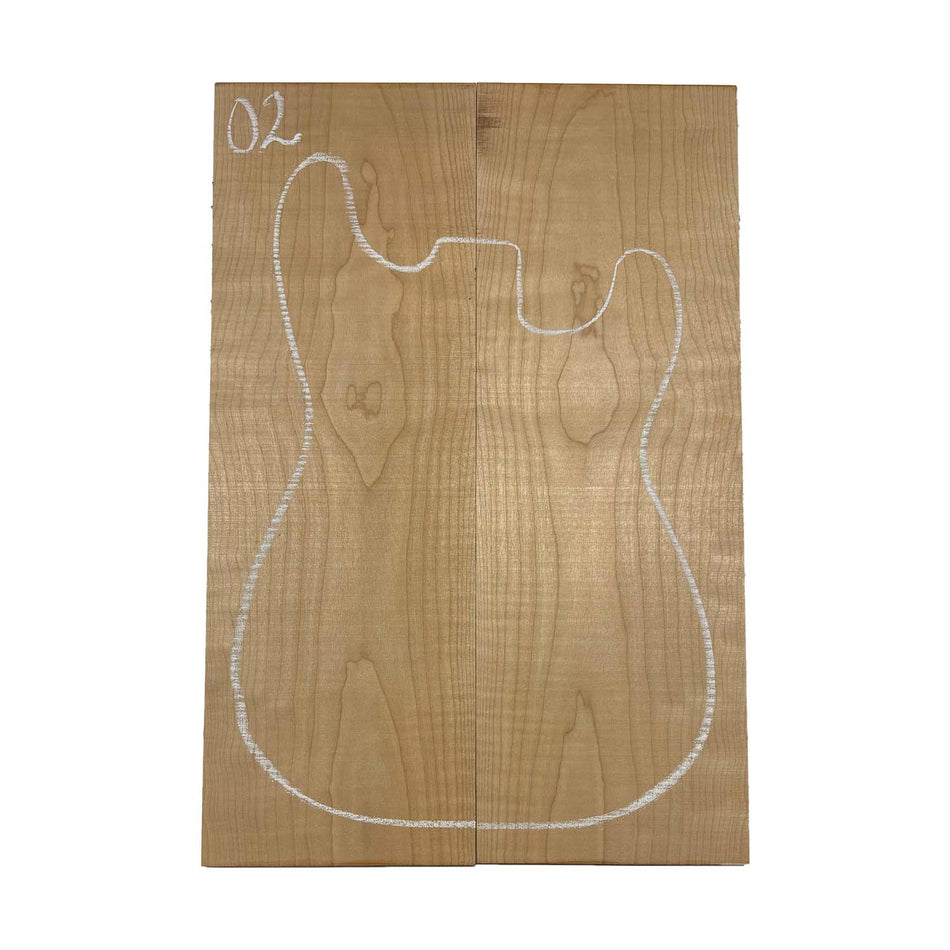 Ambrosia Maple Bookmatched Explorer Juego de tapa abatible para guitarra - 28" x 9" x 1/4"