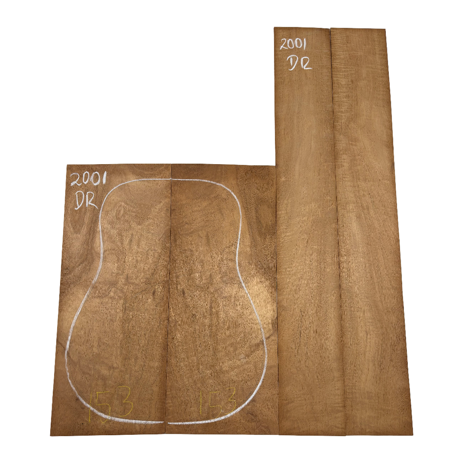 Juego de fondo y aros de guitarra de grado AAAA Dreadnought de palisandro de la India Oriental #61 