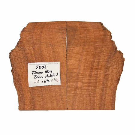 Flame Koa Bookmatched Burl 11-1/2" x 6-1/2" x 3/16" #2002 - Exotic Wood Zone 