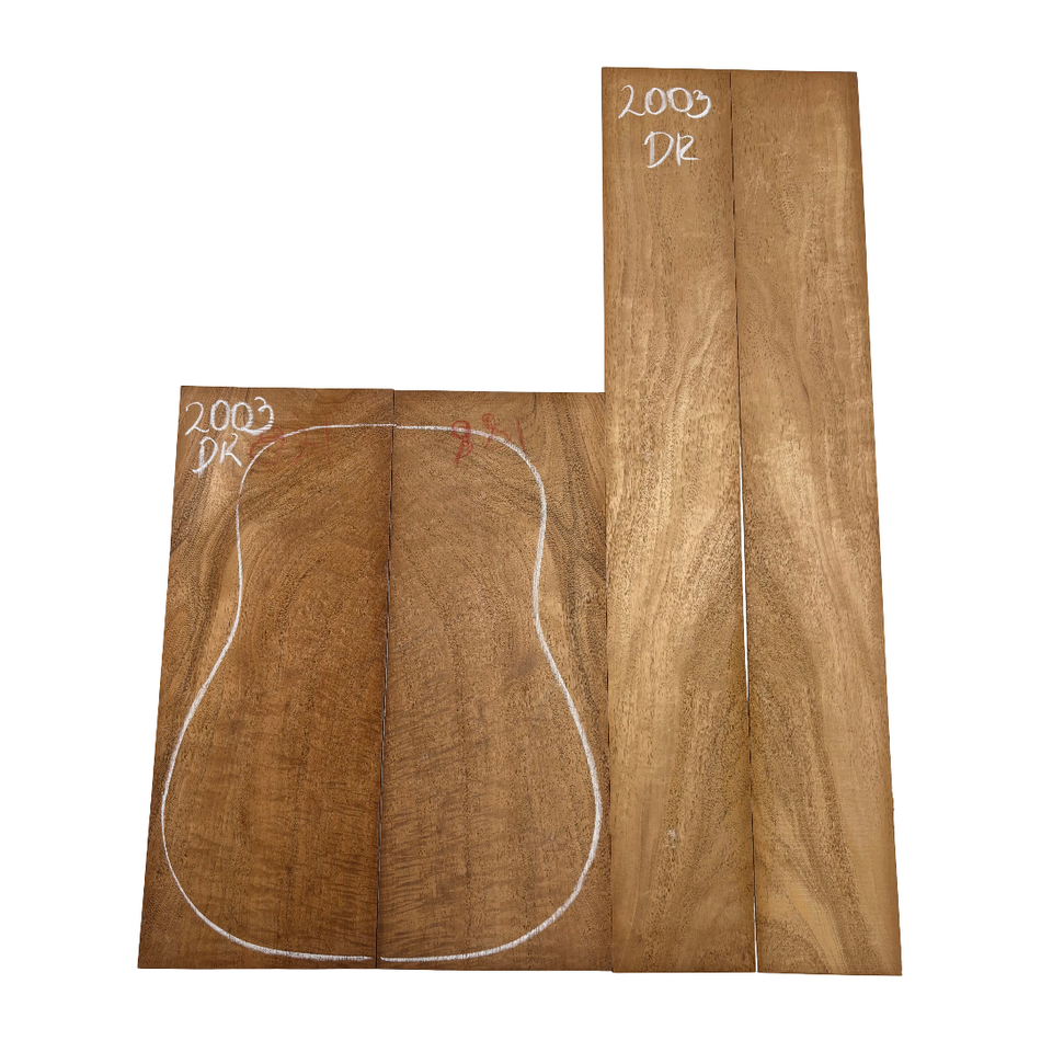 Juego de fondo y aros de guitarra de grado AAAA Dreadnought de palisandro de la India Oriental #61 