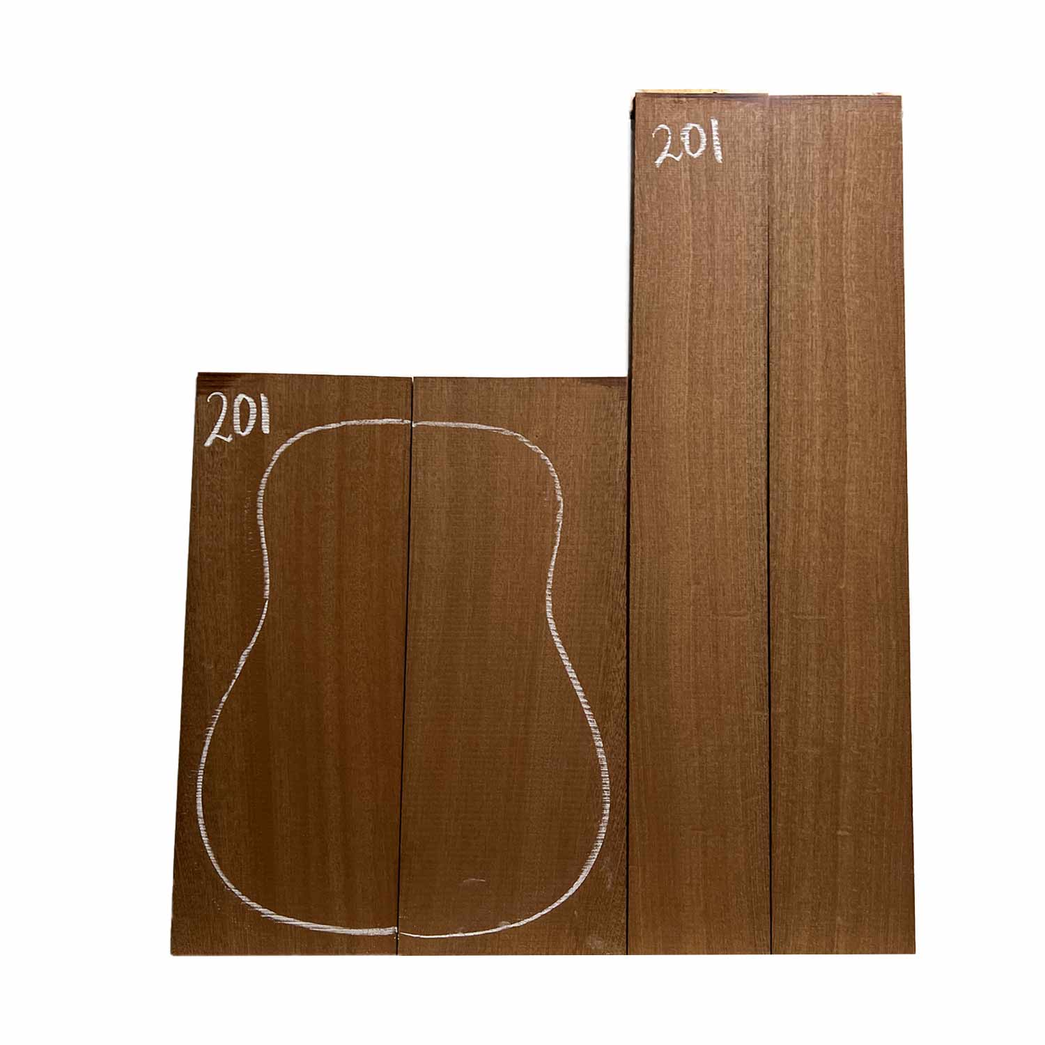 Sapele Dreadnought Guitar Back and Side Set 