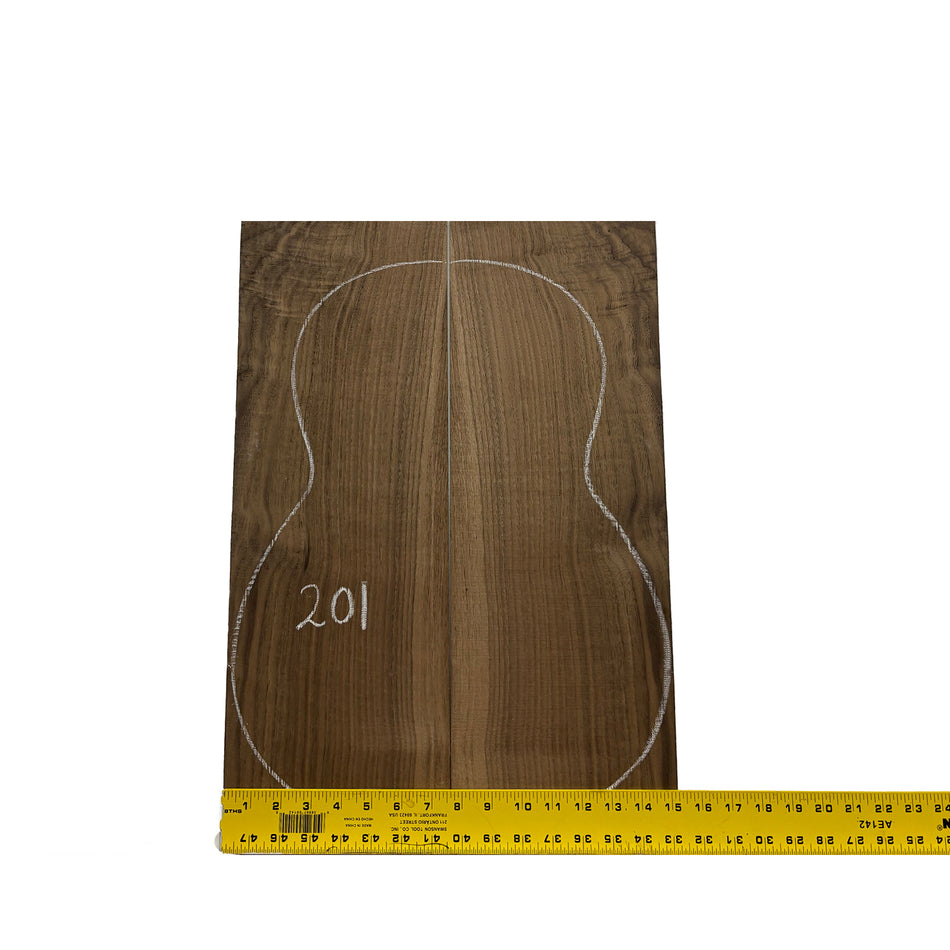 Black Walnut Classical BC Grade Guitar Back and Side Set #201