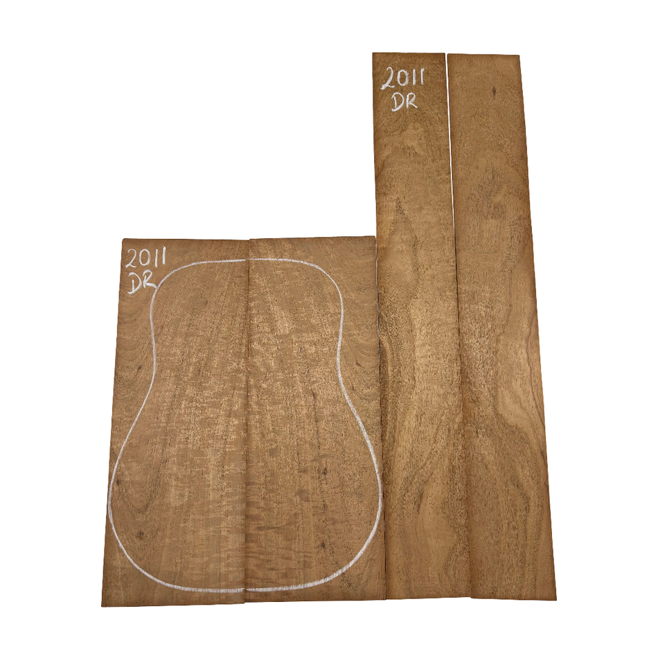 Juego de fondo y aros de guitarra de grado AAAA Dreadnought de palisandro de la India Oriental #61 