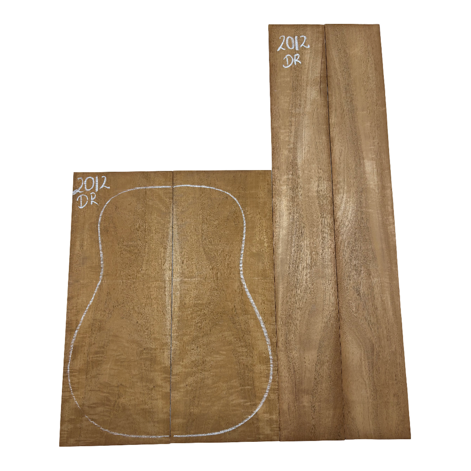 Juego de fondo y aros de guitarra de grado AAAA Dreadnought de palisandro de la India Oriental #61 