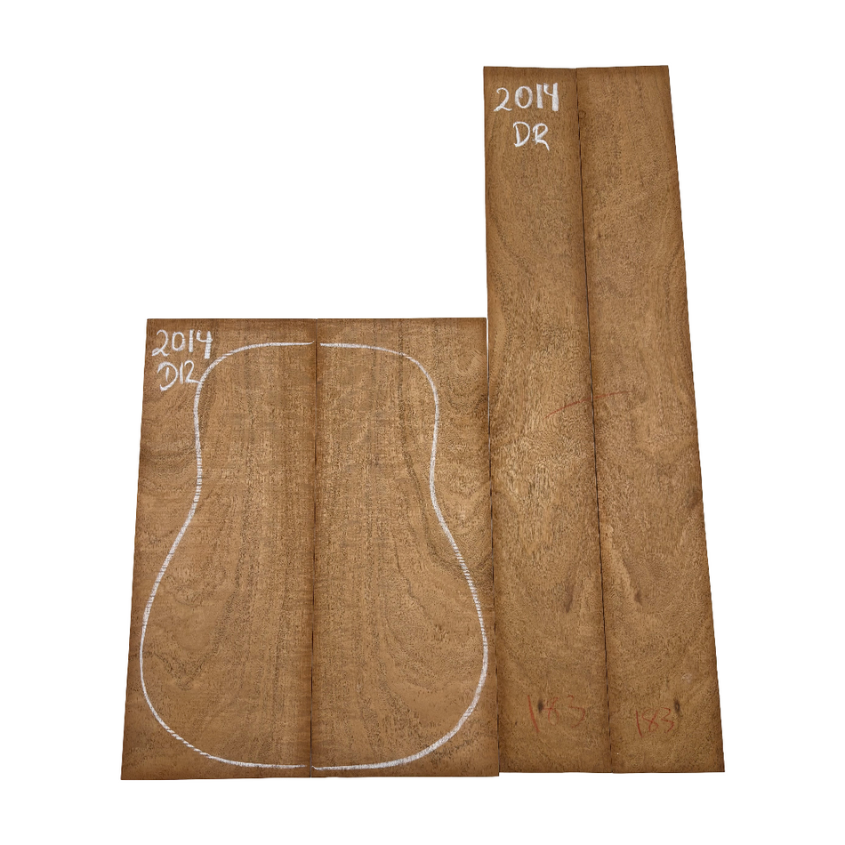 Juego de fondo y aros de guitarra de grado AAAA Dreadnought de palisandro de la India Oriental #61 