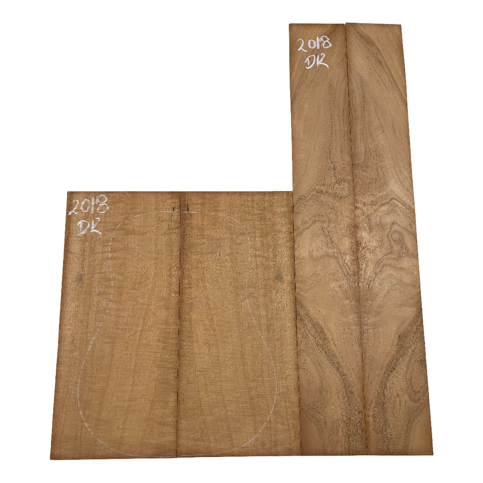 Juego de fondo y aros de guitarra de grado AAAA Dreadnought de palisandro de la India Oriental #61 