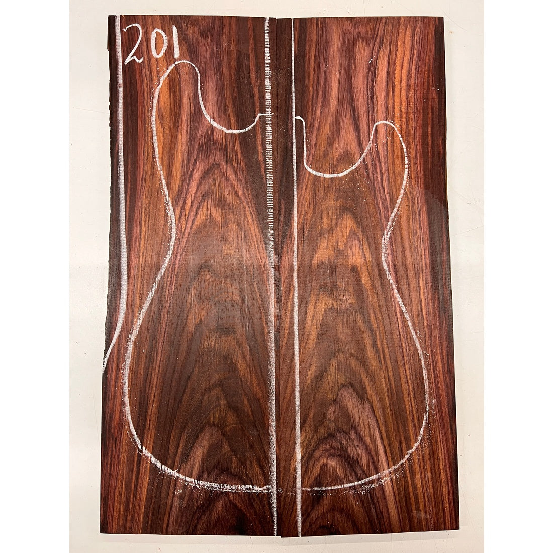 East Indian Rosewood Electric Guitar Drop Top | Book Matched Sets  22" x 7-1/2" x 3/8"  #201 - Exotic Wood Zone - Buy online Across USA 