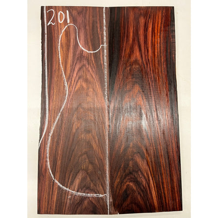 East Indian Rosewood Electric Guitar Drop Top | Book Matched Sets  22" x 7-1/2" x 3/8"  #201 - Exotic Wood Zone - Buy online Across USA 