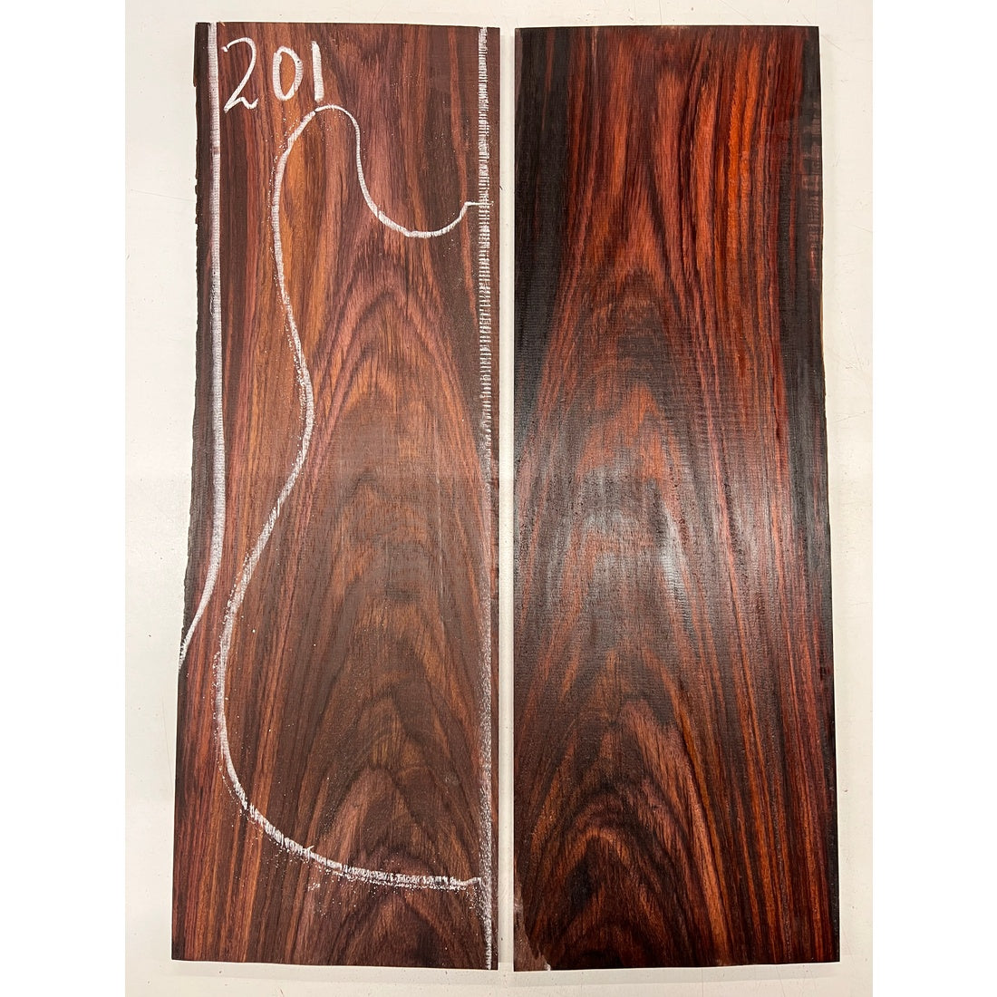 East Indian Rosewood Electric Guitar Drop Top | Book Matched Sets  22" x 7-1/2" x 3/8"  #201 - Exotic Wood Zone - Buy online Across USA 