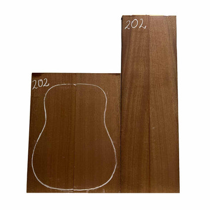 Sapele Dreadnought Guitar Back and Side Set 