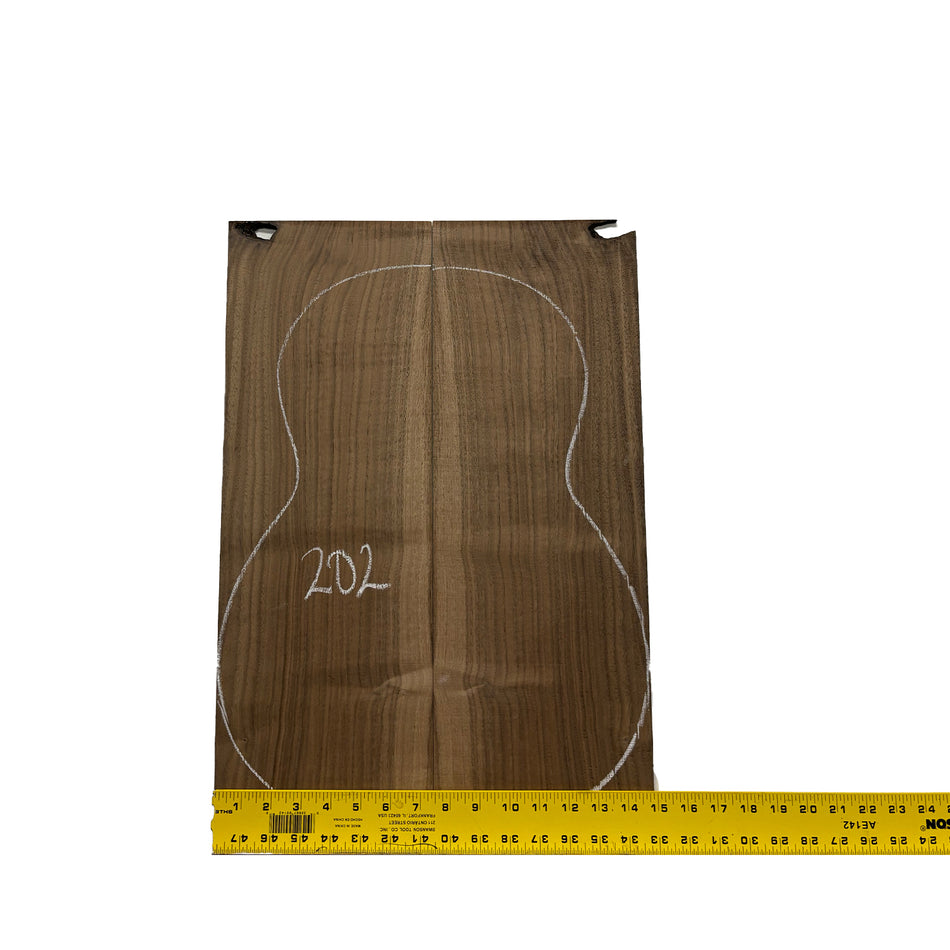 Black Walnut Classical BC Grade Guitar Back and Side Set #202