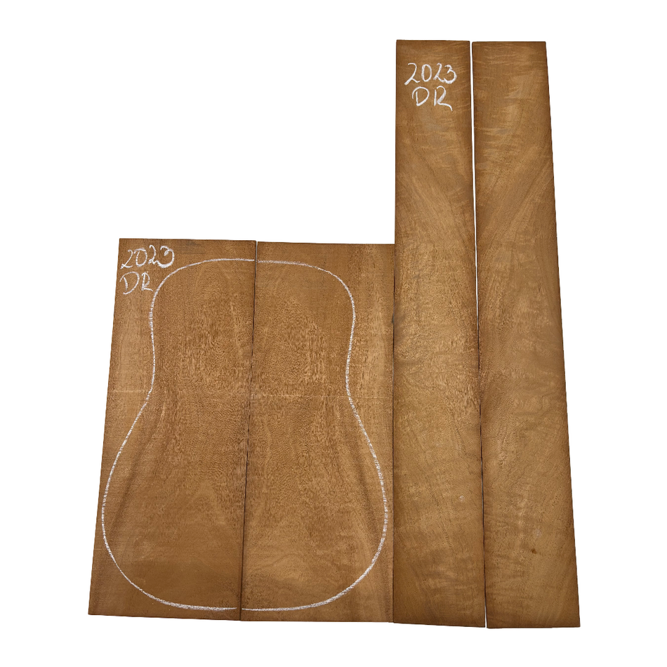 Juego de fondo y aros de guitarra de grado AAAA Dreadnought de palisandro de la India Oriental #61 